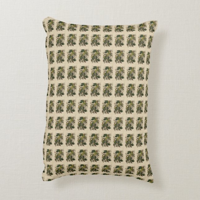 Carolina Parrot from Audubon's Birds of America Accent Pillow (Back(Vertical))