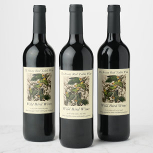 Carolina Parrot from Audubon's Birds of America Wine Label