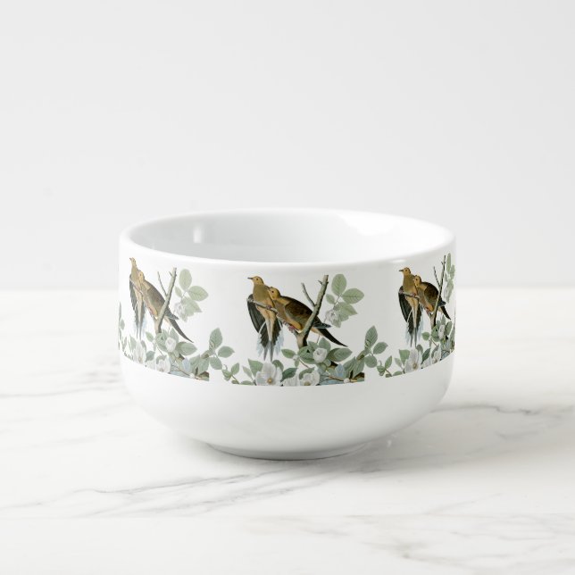 Carolina Pigeon Audubon Morning Dove Bird Soup Mug (Front)
