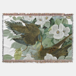 Carolina Pigeon Audubon Morning Dove Bird Throw Blanket