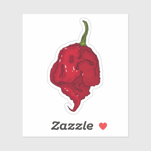 Carolina Reaper Chilli Pepper Sticker (Sheet)