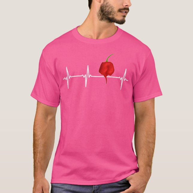 Carolina Reaper Heartbeat Hottest Pepper T-Shirt (Front)