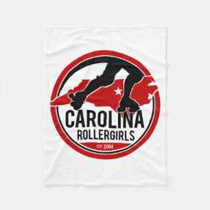 Carolina Rollergirls fleece blanket