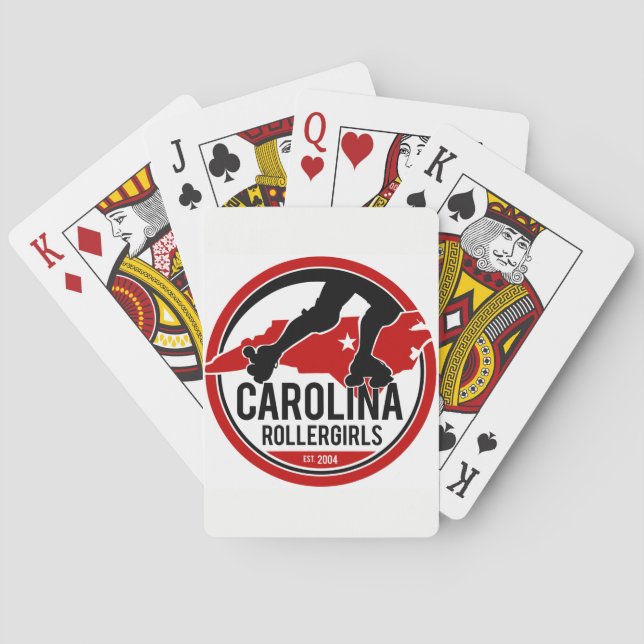 Carolina Rollergirls playing cards (Back)
