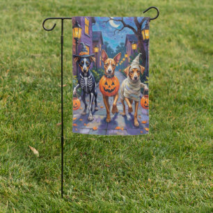 Carolina Trick-or-Treating in Halloween Costume Garden Flag