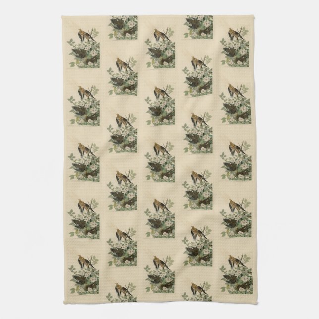 Carolina Turtle Dove Mourning Dove Audubon's Birds Kitchen Towel (Vertical)