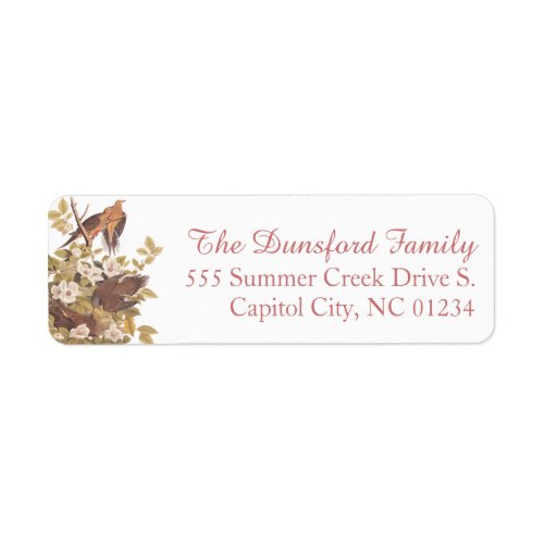 Carolina Turtle Dove Return Address Labels