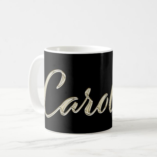 Carolina white gold Handwriting Tasse Kaffeetasse Coffee Mug (Front Left)