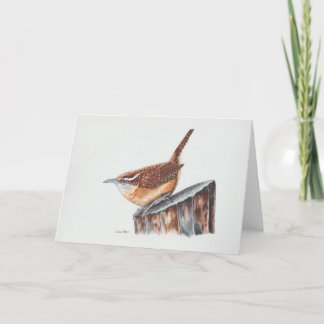 Carolina Wren Art Card