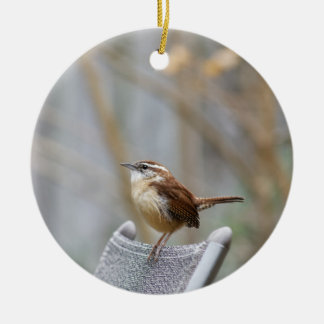 Carolina Wren Ceramic Ornament