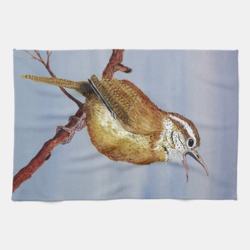 Carolina Wren dish Towel