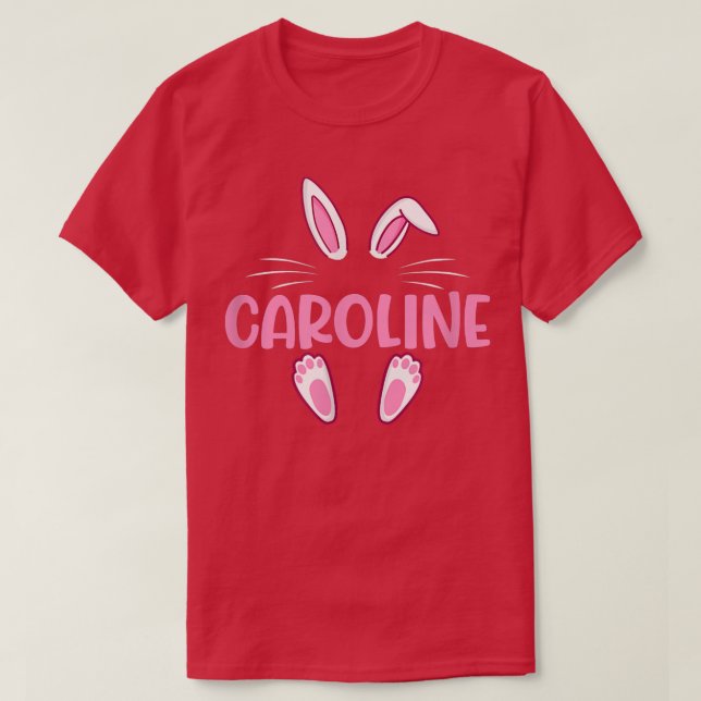 CAROLINE Easter Bunny Funny Novelty Womens Custom  T-Shirt (Design Front)