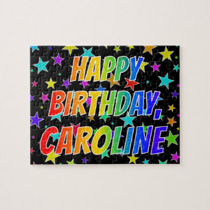 "CAROLINE" First Name, Fun "HAPPY BIRTHDAY" Jigsaw Puzzle