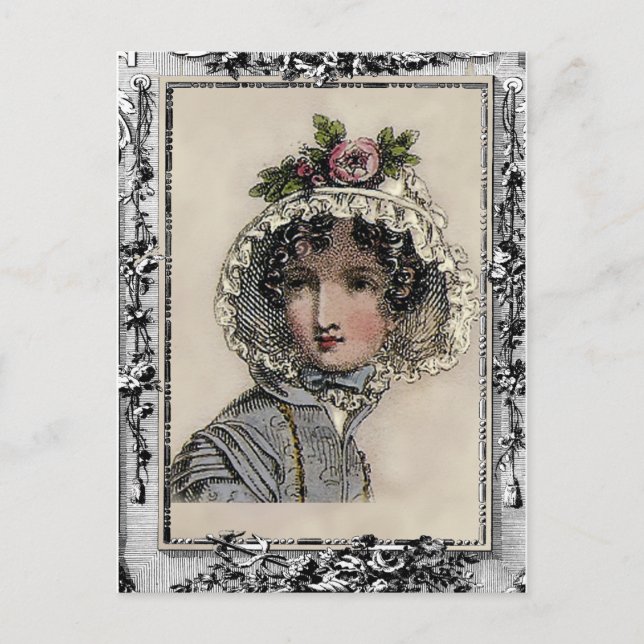 Caroline, Jane Austen inspired, book lovers Postcard (Front)