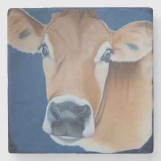 'Caroline's Cow' Stone Coaster