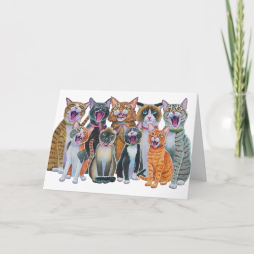 Caroling Cats Holiday Card