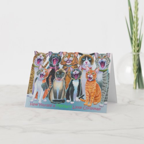 Caroling Cats Holiday Card