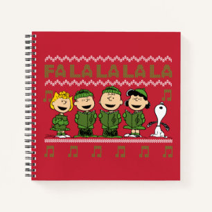 Caroling Christmas Sweater Graphic Notebook