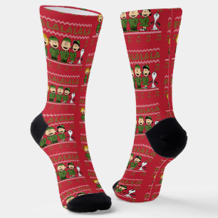 Caroling Christmas Sweater Graphic Socks