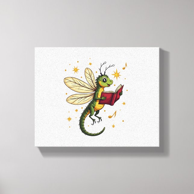 Caroling Dragonfly Canvas Print (Front)