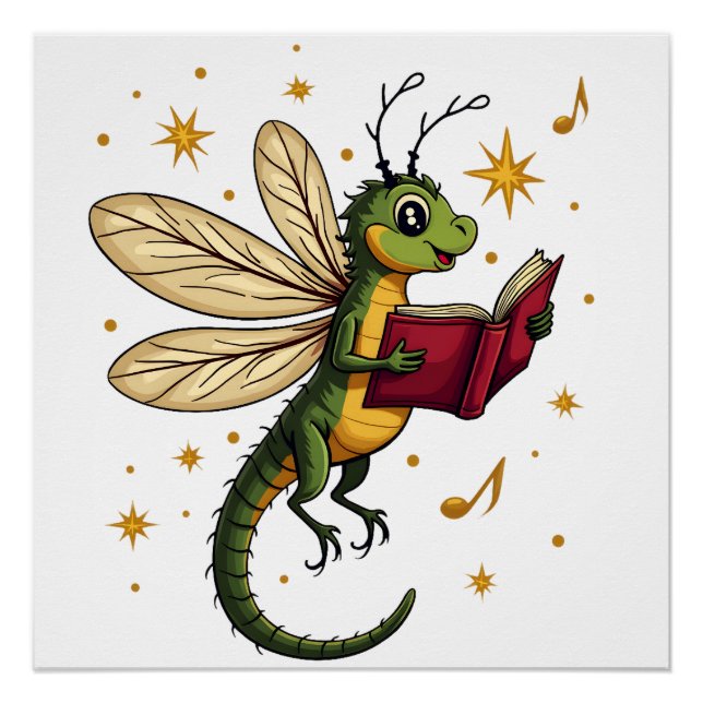 Caroling Dragonfly Poster (Front)