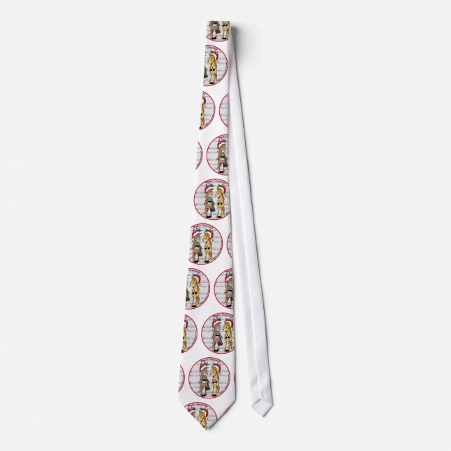 Caroling Horses- 'Mare'y Christmas Neck Tie (Front)