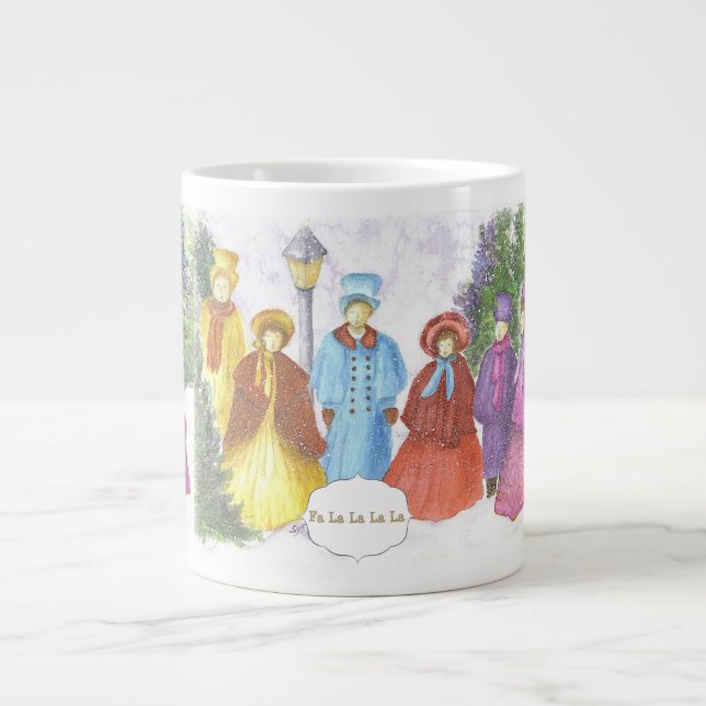 CAROLING IN THE SEASON GIANT COFFEE MUG (Front)
