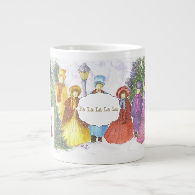 CAROLING IN THE SEASON GIANT COFFEE MUG (Front)
