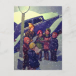 Caroling In The Snow, 1935 Postcard at Zazzle