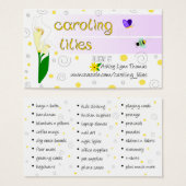 Caroling Lilies Card (Front & Back)