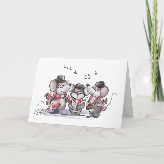 Caroling Mic, Mac & Moe Card (Front)