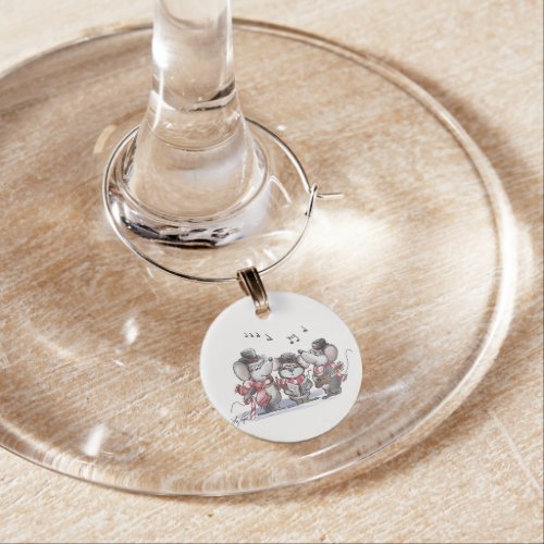 Caroling Mic Mac  Moe Wine Charm