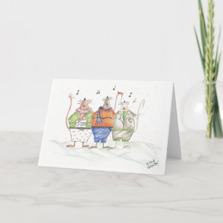 Caroling Mice Greeting Card