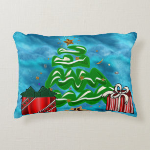 Caroling Snowman Decorative Pillow