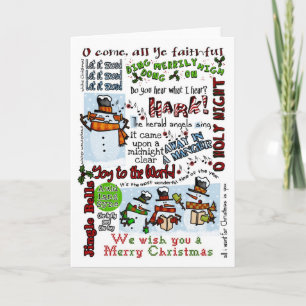Caroling Snowmen Holiday Card