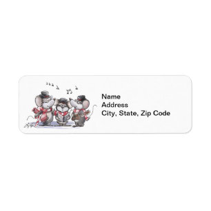 Caroling with Mic, Mac & Moe Address Labels