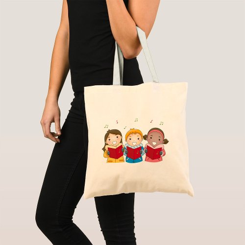 Carolling Children Tote Bag