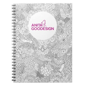 Carol's Doodles Spiral Notebook by AnitaGoodesign at Zazzle