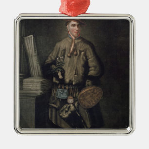 Carolus Linnaeus in his Lapland Dress Metal Ornament