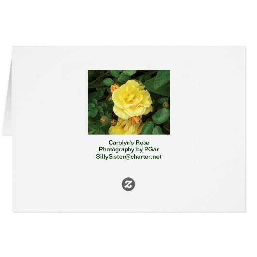 Carolyn's Rose Card (Back Horizontal)