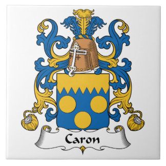 Caron Family Crest Ceramic Tile