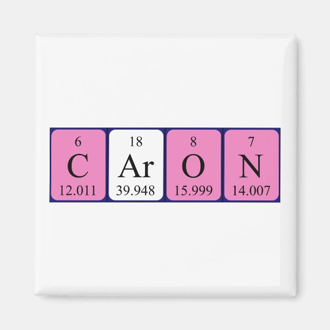 Caron periodic table name magnet (Front)
