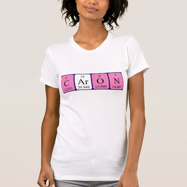Caron periodic table name shirt (Front)