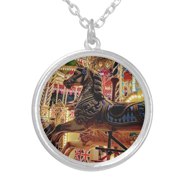 Carousal Silver Plated Necklace (Front)