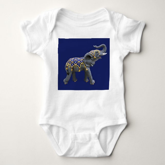 Carousel Animal Elephant Photo Baby Shirt (Front)
