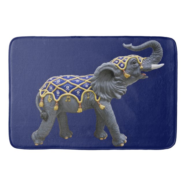 Carousel Animal Elephant Photo Bath Mat (Front)
