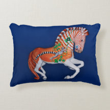 Carousel Animal Quagga Zebra Photo Pillow