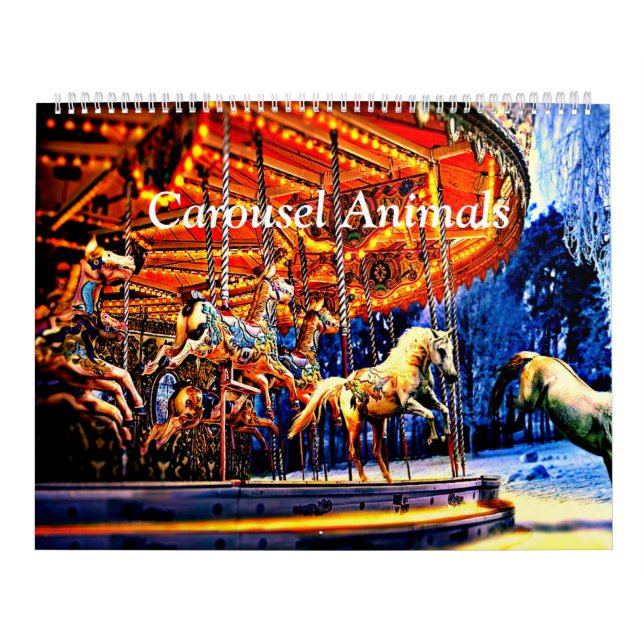 Carousel Animals Colorful & Bright Calendar (Cover)