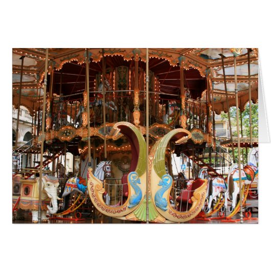 Carousel at d'Horloge Cards (Front Horizontal)