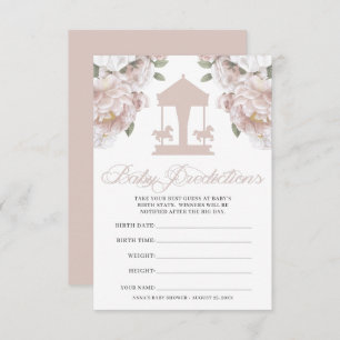 Carousel Baby Shower Guessing Game Invitation